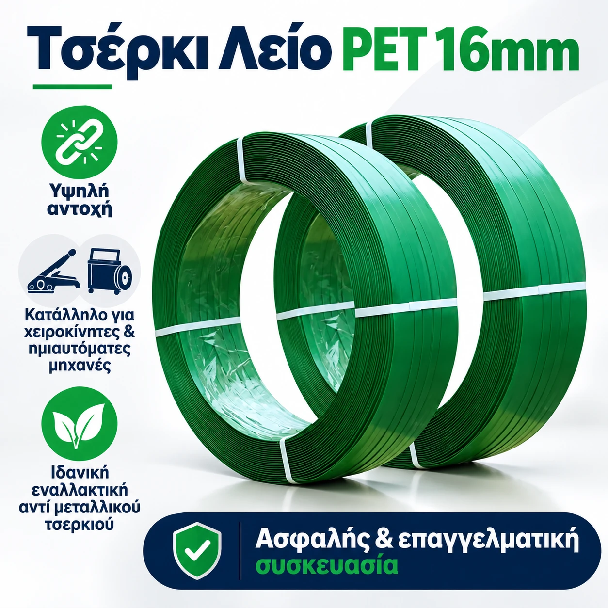 Τσέρκι Λείο PET 16mm Τσέρκι Λείο PET 16mm - Image 1