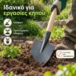 Μυτερό φτυάρι 30 cm χωρίς κοντάρι για εργασίες κήπου - Image 3