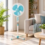 Ανεμιστήρας Eurolamp 147-29021 Ορθοστάτης Φ40 60W Μπλε - Image 3