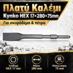 Kynko HEX Καλέμι Πλατύ 17x280x75mm