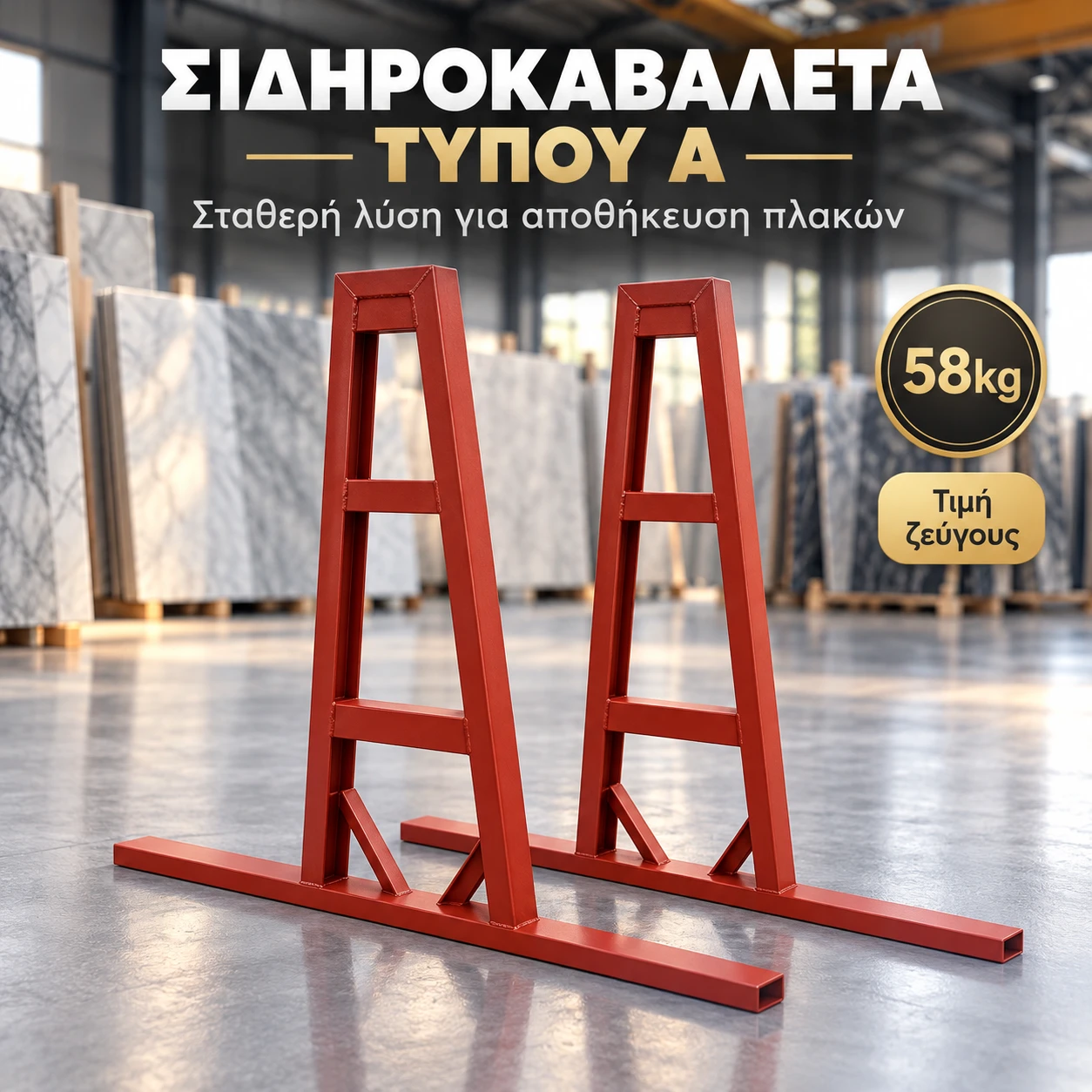Σιδηροκαβαλέτα Τύπου Α 58kg Σιδηροκαβαλέτα Τύπου Α 58kg - Image 1