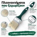 Πινέλο Βαφής Olympian Smart 40mm 11-120-102 Ημίδιπλο - Image 2