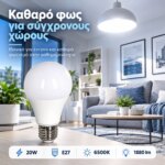 Λαμπτήρας LED VITUS A65 E27 20W 6500K 1880lm - Image 3