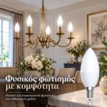 Λαμπτήρας LED VITUS C37 κερί E14 5W 4000K 400lm - Image 3