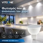Λαμπτήρας LED VITOONE MR16 GU5.3 7W 6400K 539lm - Image 3